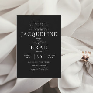 Convites Casamento de Pais Elegantes Negros