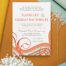 Casamento de Paisley com Casal Amarelo Laranja Aqu