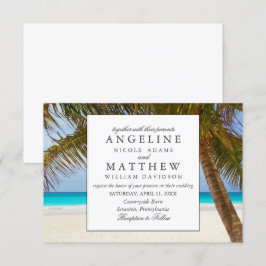 Convites Casamento de Palm de praia tropical Vintage