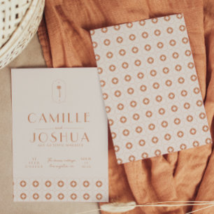 Convites Casamento de Palm primavera retro