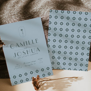 Convites Casamento de Palm primavera retro