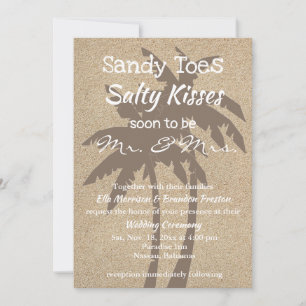 Convites Casamento de Palm Trees & Beach Sand