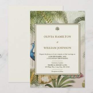 Convites Casamento de Palma Tropical de Ivory