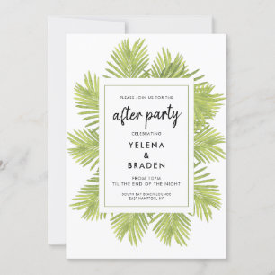 Convites Casamento de palmeiras tropicais após festa