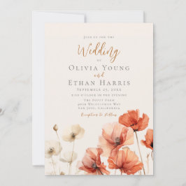 Convites Casamento de papagaios e flores selvagens