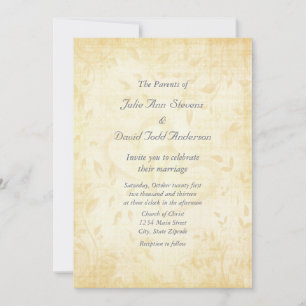 Convites Casamento de Papel Vintage Aged