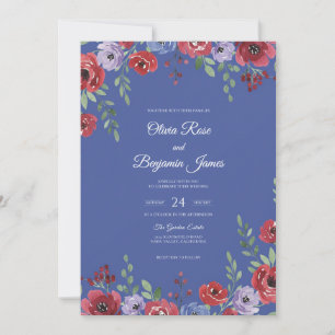 Convites Casamento de Papoula Carmesim e Vinca