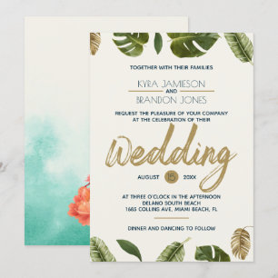 Convites Casamento de Paraíso Exótico
