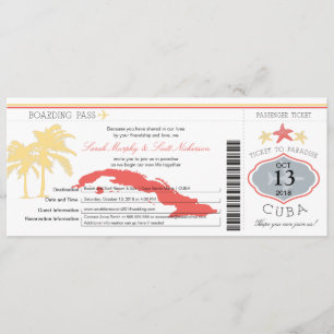 Convites Casamento de Passagem de Cuba