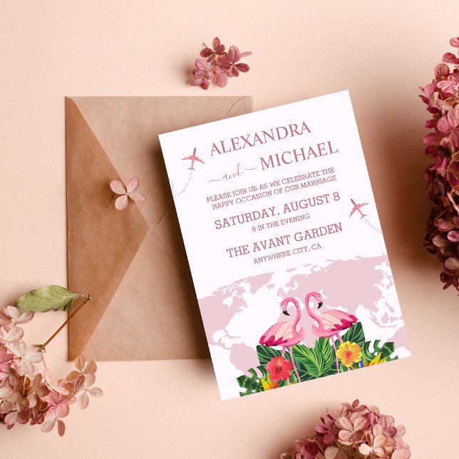 Convites Casamento De Passaporte De Destino Dourado Moderno (Criador carregado)