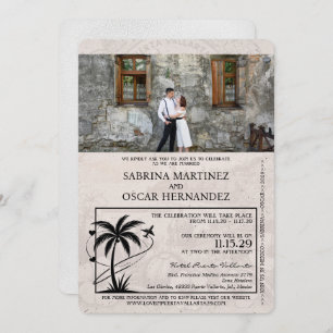 Convites Casamento de Passaporte Puerta Vallarta White