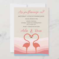 Casamento de Pássaros de Amor Flamingo Divertido