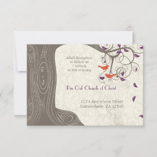 Convites Casamento De Pássaros De Árvores De Árvores De 