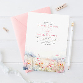 Convites Casamento de Pastel Boho de Meadow Soft Pastel