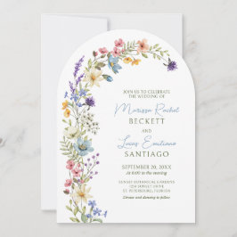 Convites Casamento de Pastel Delicate Wildflower