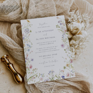 Convites Casamento de Pastel Selvagem