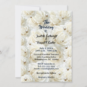 Convites Casamento de Pearl com Rosas de Sangue de Cheio Br