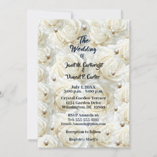 Convites Casamento de Pearl com Rosas de Sangue de Cheio Br