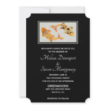 Casamento de Peixe Koi Dourado Elegante