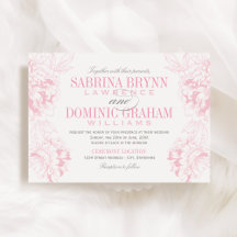 Casamento de Peônia Floral Rosa e Cinza Elegante