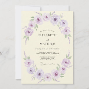 Convites Casamento de Peônia Lavanda