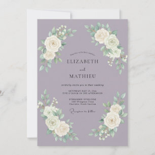 Convites Casamento de Peônia Pintada Rosa Velho