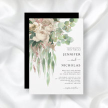Casamento de Peônias Florais Pretas Elegantes