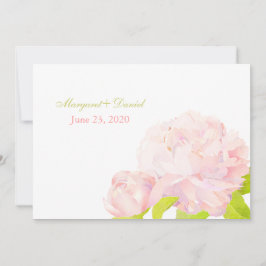 Convites Casamento de Peony Primavera Romance Rosa