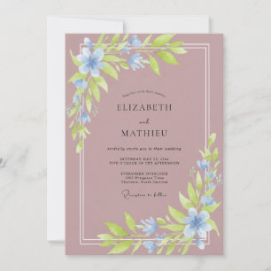 Convites Casamento de Pétala de Periwinkle Mauve Suave