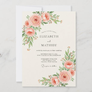 Convites Casamento de Pétala Divina Pêssego