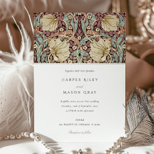 Convites Casamento de Pimpernel Botânico Elegante