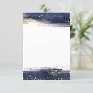 Convites Casamento de pincéis azuis e dourados com orçament