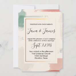 Convites Casamento de Pincel Cachorro Faux Foil