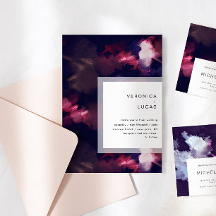 Convites Casamento de pincel moderno com pintura elegante