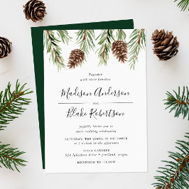 Convites Casamento de Pine Cone de Inverno