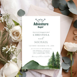 Convites Casamento de Pinheiros da Floresta Russa da Flores