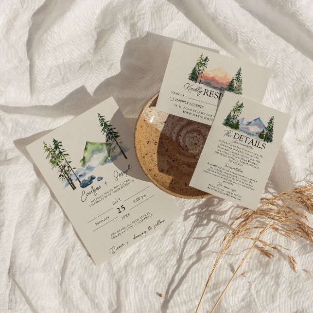 Convites Casamento de Pinheiros de Pinheiros das Montanhas  (Criador carregado)