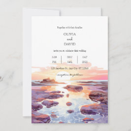 Convites Casamento de Piscinas do lado da costa