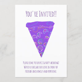 Convites Casamento de Pizza Party