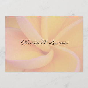 Convites Casamento de Plumeria Amarela