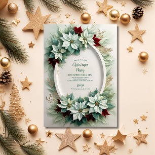 Convites Casamento de Poinsettia Winter Greenery