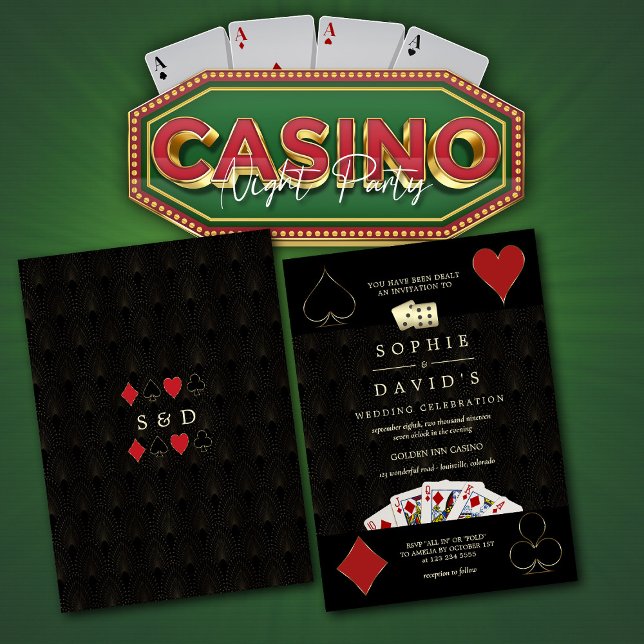 Convites Casamento de Poker em Vegas, Luxury Casino (Criador carregado)