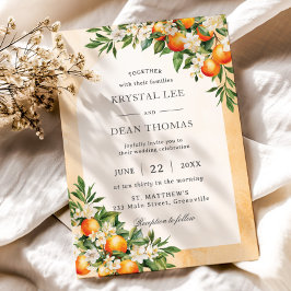 Convites Casamento de Pomada de Laranja de Frutas de Citrin