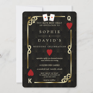 Convites Casamento de pôquer no Ace Casino Las Vegas Par Pe