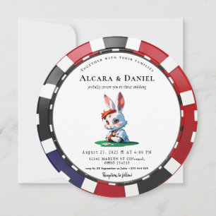 Convites Casamento de Pôquer no Casino Las Vegas