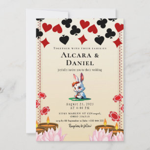 Convites Casamento de Pôquer no Casino Las Vegas