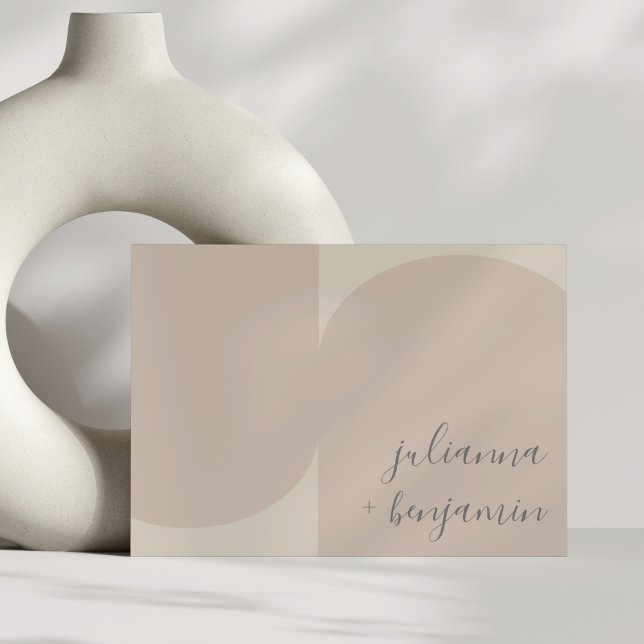 Convites Casamento de Porcos Espelhos Geométricos Modernos  (Criador carregado)