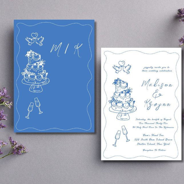 Convites Casamento de Portas Desenhadas à Mão (Criador carregado)