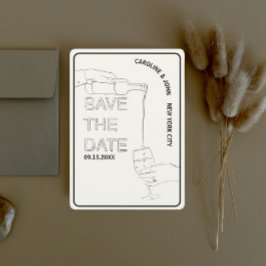 Convites Casamento De Porte De Vinho Salvar A Data