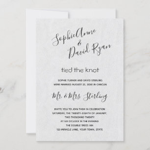 Convites Casamento de Posto de Escrita Manual Moderna Míni